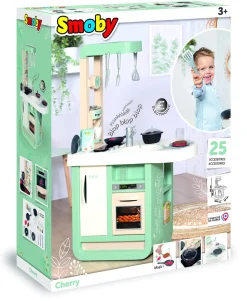 SMOBY cucina cherry con 23 accessori, h piano cm 48,5><noscript><img width=