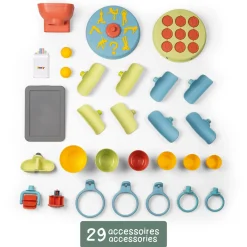 SMOBY life activity wall – parete attività bifacciale con 6+ giochi e 29 accessori – divertimento educativo><noscript><img width=