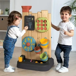 SMOBY life activity wall – parete attività bifacciale con 6+ giochi e 29 accessori – divertimento educativo><noscript><img width=
