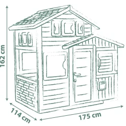 SMOBY life casetta evo playhouse – casetta da giardino spaziosa e interattiva -3+><noscript><img width=