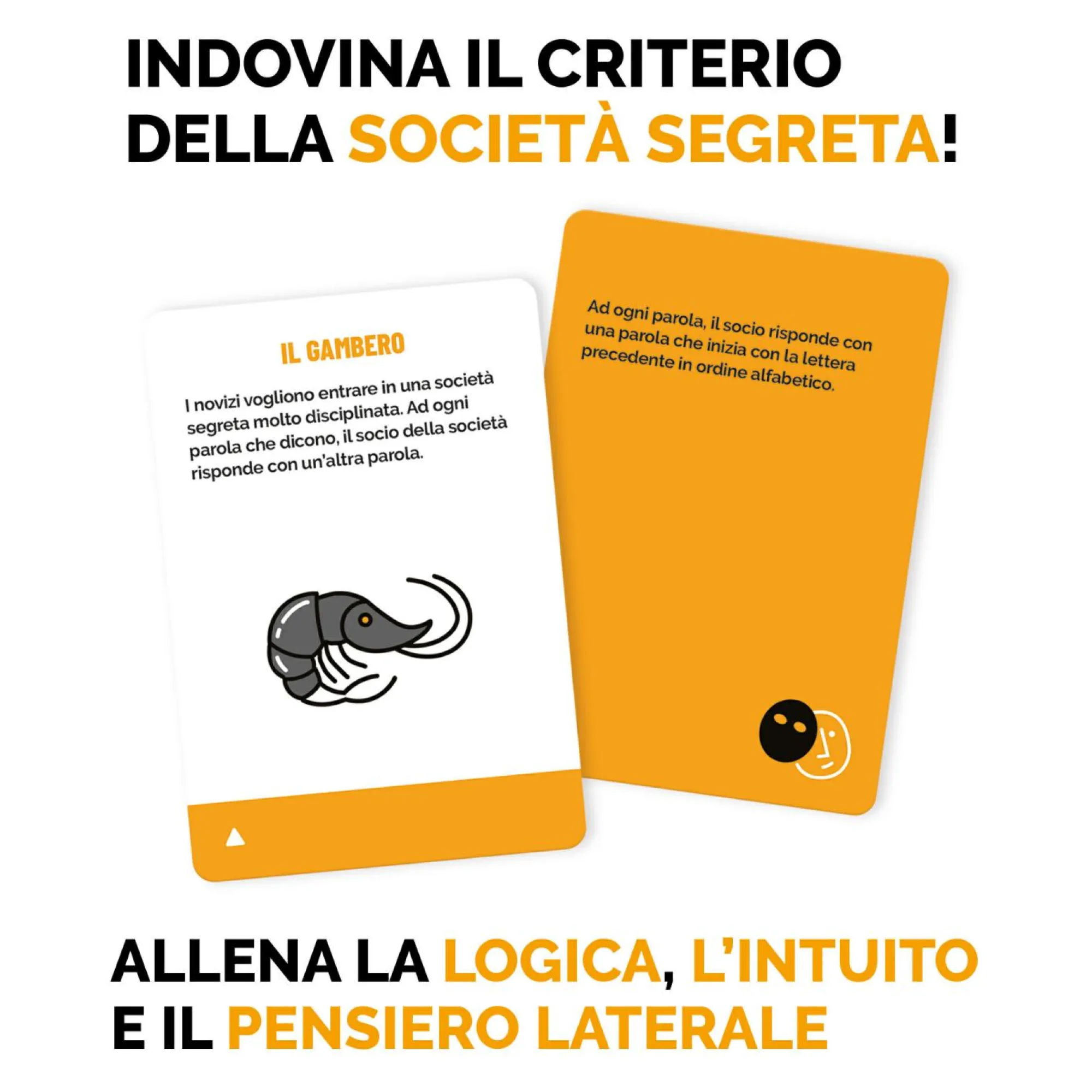 LUDIC Società segrete – scopri i codici nascosti e allena il pensiero laterale! un party game divertentissimo, che allena la logica e il pensiero laterale.> Primi Apprendimenti