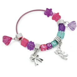 CREA MANIA Sparkle collection – kit completo per creare bracciali e collane alla moda – include pendenti, charms e perline colorate><noscript><img width=