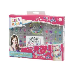 CREA MANIA Sparkle collection – kit completo per creare bracciali e collane alla moda – include pendenti, charms e perline colorate><noscript><img width=