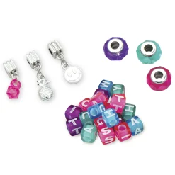 CREA MANIA Sparkle collection – kit completo per creare bracciali e collane alla moda – include pendenti, charms e perline colorate><noscript><img width=