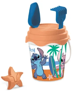 Disney Stitch Stitch bucket set, set mare renew toys con secchiello, paletta, rastrello, setaccio, formina, annaffiatoio inclusi> Giocattoli Mare
