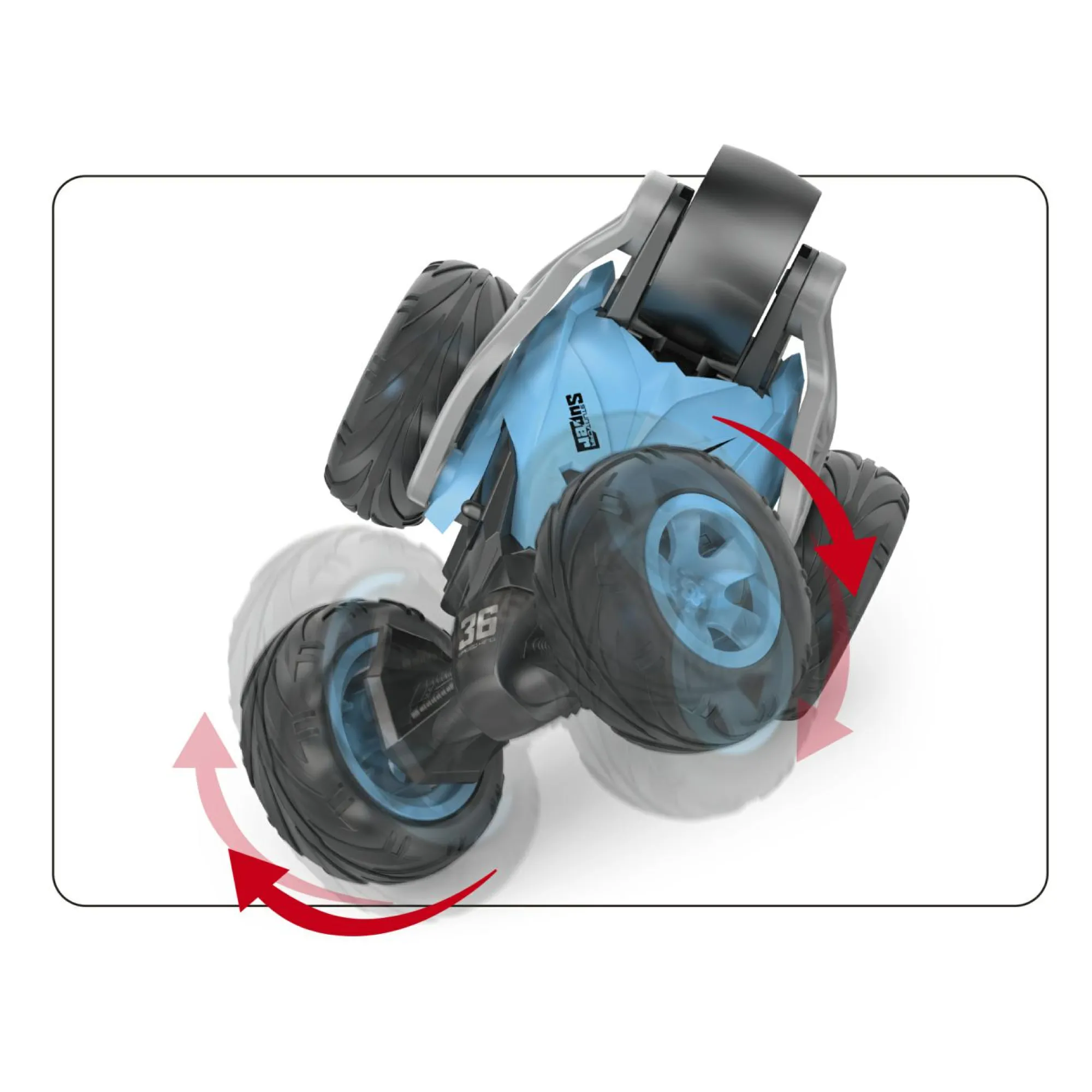 MOTOR & CO. Stunt car 5w assortita – auto acrobazie con 5 ruote e luci – frequenza 2.4ghz – motor & co> Macchinine Telecomandate