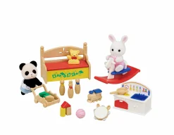 SYLVANIAN FAMILIES – personaggi collezionabili -scatola dei giochi per bebè – bebè coniglio neve e bebè panda> Mini Dolls