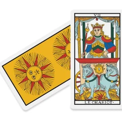 -- No Brand -- Tarocchi tradizionali dal negro – tarot de marseille di carlo bozzelli con libretto in italiano – 78 carte> Giochi Di Carte