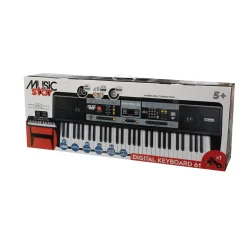 Tastiera 61 tasti con gambe in legno integrate, 100 ritmi e record system – music star><noscript><img width=