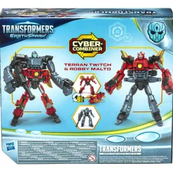 Transformers earthspark, cyber-combiner, action figure robot di twitch terrestre e robby malto><noscript><img width=