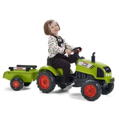 Trattore claas arion a pedali per bambini – cofano apribile e rimorchio inclusi – età 2-5 anni> Cavalcabili E Primi Passi