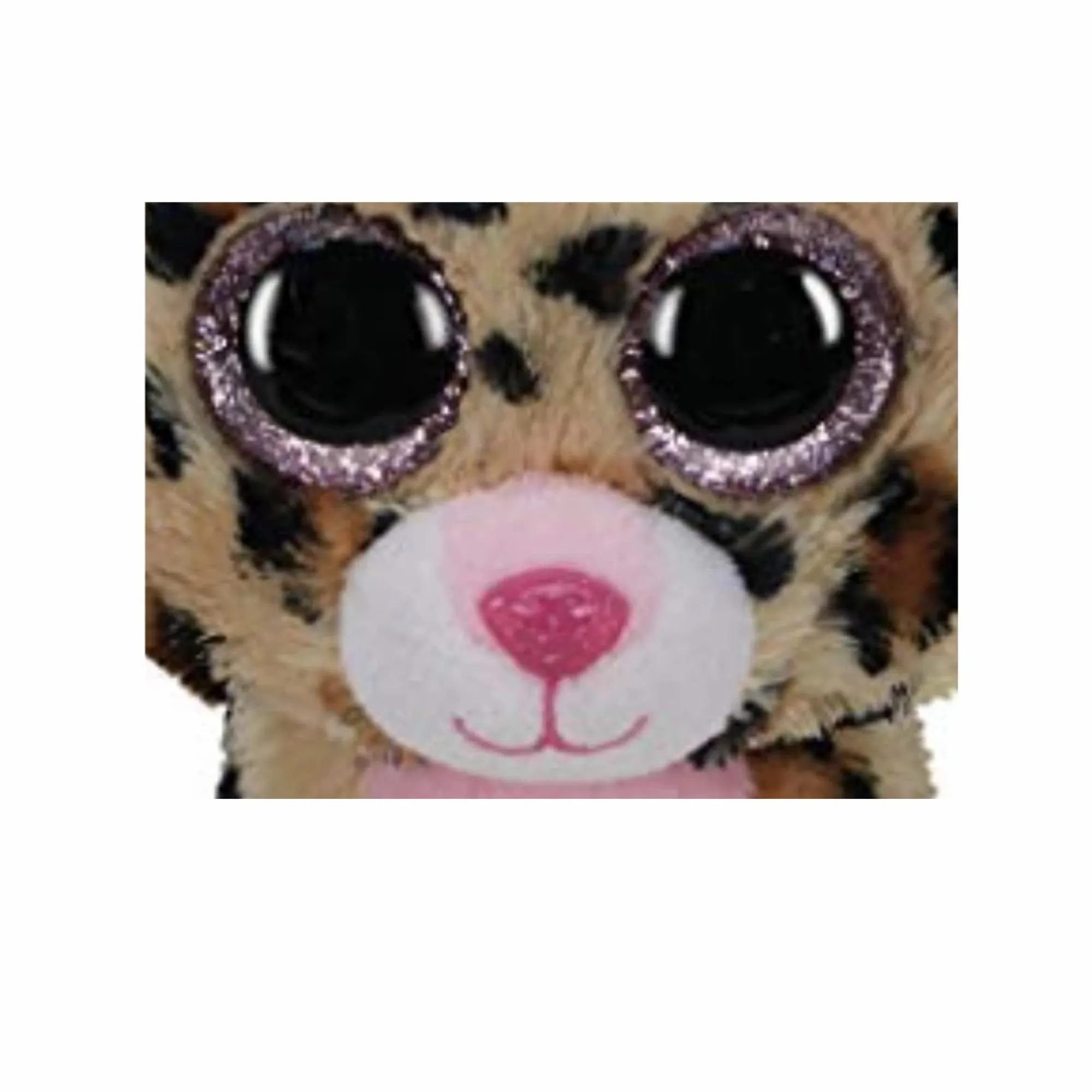 TY – peluche – beanie boos – leopardo – livvie – marrone e nero – occhioni e orecchie rosa glitter – il peluche con gli occhi grandi scintillanti – 15 cm – 36367> Peluche Tradizionali