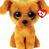 TY – peluche – beanie boos – cane – zuzu – marrone chiaro – peluche con occhioni glitter dorati – il morbido pupazzo con gli occhi grandi scintillanti – 15 cm – 36393> Peluche Tradizionali