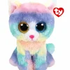 TY – peluche – beanie boos – gatto unicorno – heather – colori arcobaleno pastello – occhi arancioni e azzurri glitter – il morbido peluche con gli occhi grandi scintillanti – 15 cm – 36250> Peluche Tradizionali
