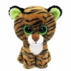 TY – peluche – beanie boos – tigre – tiggy – marrone tigrato – occhi verdi grandi e glitter – il pupazzo con gli occhi grandi scintillanti – 15 cm – 36387> Peluche Tradizionali