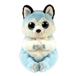 TY beanie bellies – cane husky – thunder – azzurro e bianco – cagnolino con occhioni azzurri glitter – i peluche morbidi e coccolosi – 20 cm – 40540> Peluche Tradizionali