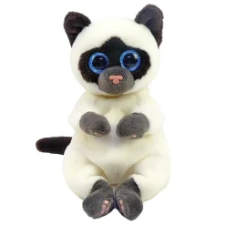 TY beanie bellies – gatto siamese – miso – bianco panna – occhi azzurri grandi e glitter – i peluche morbidi e coccolosi – 20 cm – 40548> Peluche Tradizionali