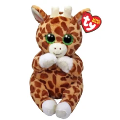 TY beanie bellies – tippi la giraffa con occhioni verdi glitter, i peluche col pancino morbidi e coccolosi 20 cm, t41504> Peluche Tradizionali