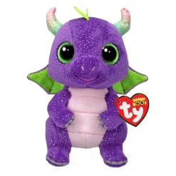 TY beanie boos – daphne il draghetto viola con occhi verdi grandi e glitter, il peluche con gli occhi grandi scintillanti – 15 cm – t37362> Peluche Tradizionali