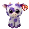 TY beanie boos – ethel la mucca a macchie viola con occhioni viola glitter, il peluche con gli occhi grandi scintillanti, 15 cm, t37345> Peluche Tradizionali