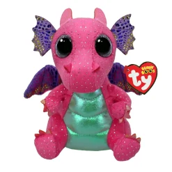 TY beanie boos – spitfire il draghetto rosa con occhi lilla grandi e glitter, il peluche con gli occhi grandi scintillanti – 15 cm – t37361> Peluche Tradizionali