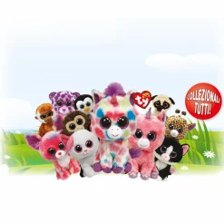 TY beanie boos whoolie il gufetto, con occhi dorati grandi e glitter, il peluche con gli occhi grandi scintillanti 15 cm t36574> Peluche Tradizionali