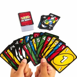 MATTEL GAMES Uno no mercy – la versione di uno più brutale di sempre, con 56 nuove carte, regole speciali e carte azione spietate><noscript><img width=