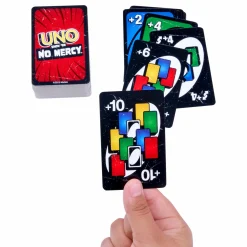MATTEL GAMES Uno no mercy – la versione di uno più brutale di sempre, con 56 nuove carte, regole speciali e carte azione spietate><noscript><img width=