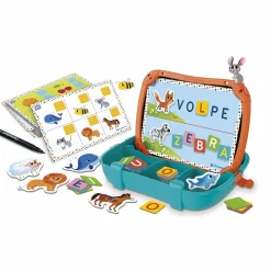SAPIENTINO Valigetta magnetica alfabeto e animali> Primi Apprendimenti