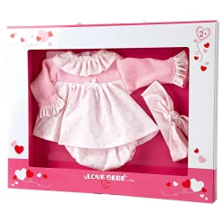 LOVE BEBE' Vestito bambola premium 45 cm  – modello 3> Vestiti Per Bambole E Fashion Dolls