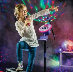 VTECH – kidi superstar lightshow, un microfono interattivo da pavimento con discoball luminosa per diventare una vera star!><noscript><img width=