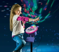 VTECH – kidi superstar lightshow, un microfono interattivo da pavimento con discoball luminosa per diventare una vera star!><noscript><img width=