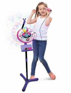 VTECH – kidi superstar lightshow, un microfono interattivo da pavimento con discoball luminosa per diventare una vera star!><noscript><img width=