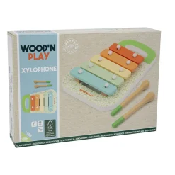 WOOD 'N' PLAY Xilofono per bambini con 5 tasti colorati e 2 bacchette – eco-friendly e certificato fsc – wood ‘n’ play><noscript><img width=