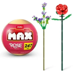 ZURU max premium bricks rosa 247 pezzi serie 1-2 modelli – rosa e rametto di lavanda – perfetto per lui e per lei> Set Costruzioni